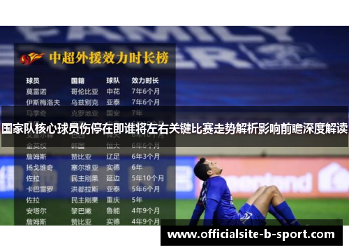 国家队核心球员伤停在即谁将左右关键比赛走势解析影响前瞻深度解读